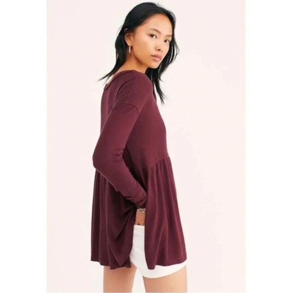 Free People “Forever Your Girl” Babydoll Top - Size Small (Oversized) - Picture 5 of 13